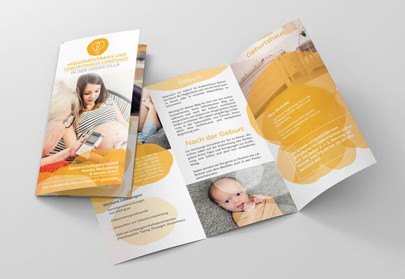 Faltflyer Hebammenpraxis Landshut