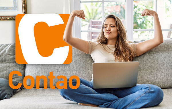 Bild soll aufmerksam auf das Content Management System "Contao" machen