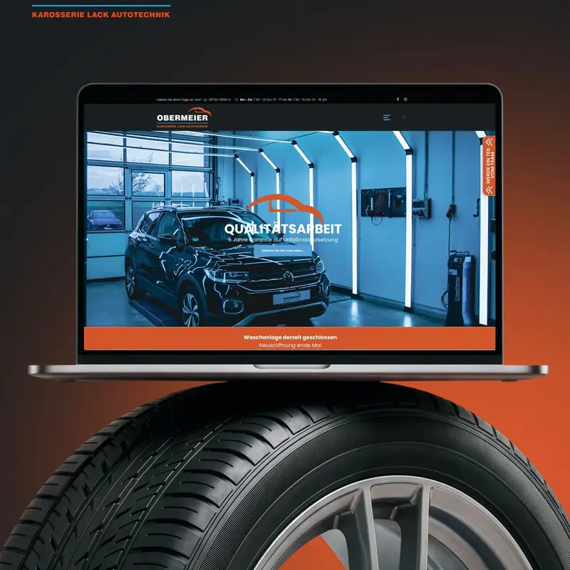 Die Website von Obermeier zeigt professionelle Autotechnik und Dienstleistungen in Landshut | © madmoses.