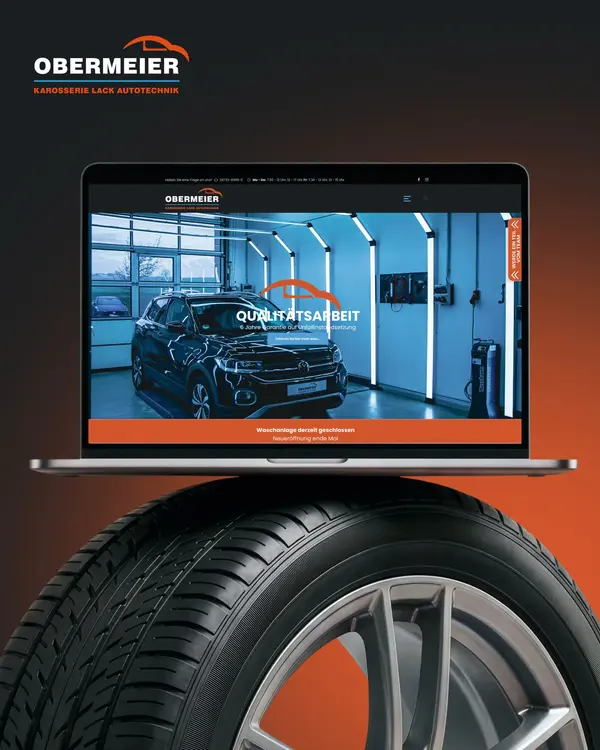Die Website von Obermeier zeigt professionelle Autotechnik und Dienstleistungen in Landshut | © madmoses.