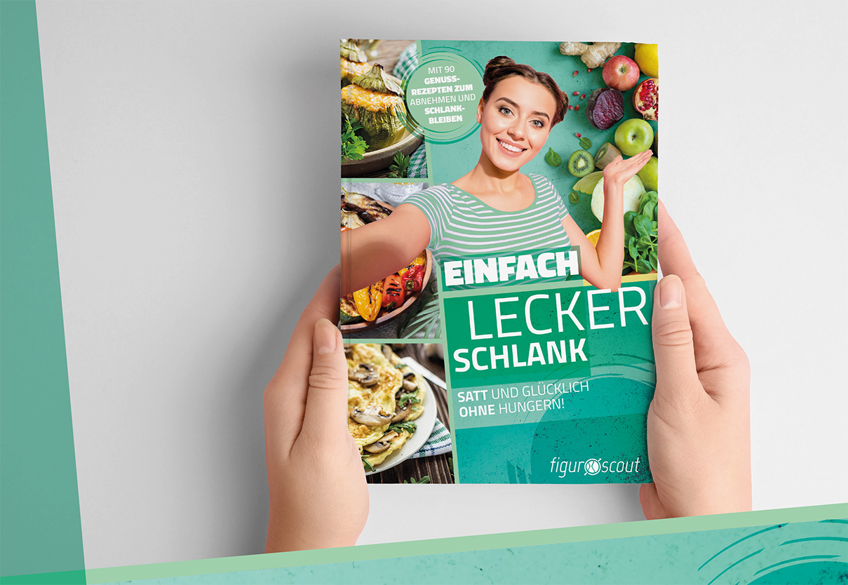 Das Bild zeigt ein Kochbuch der Firma Figurscout 