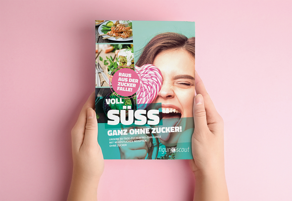 Das Bild zeigt ein Kochbuch der Firma Figourscout