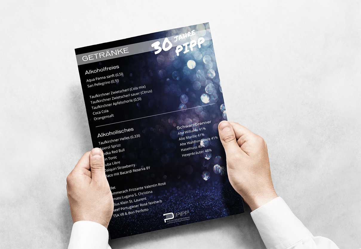 Bild zeigt das Logo der Firma: "Industriebuchbinderei Pipp"