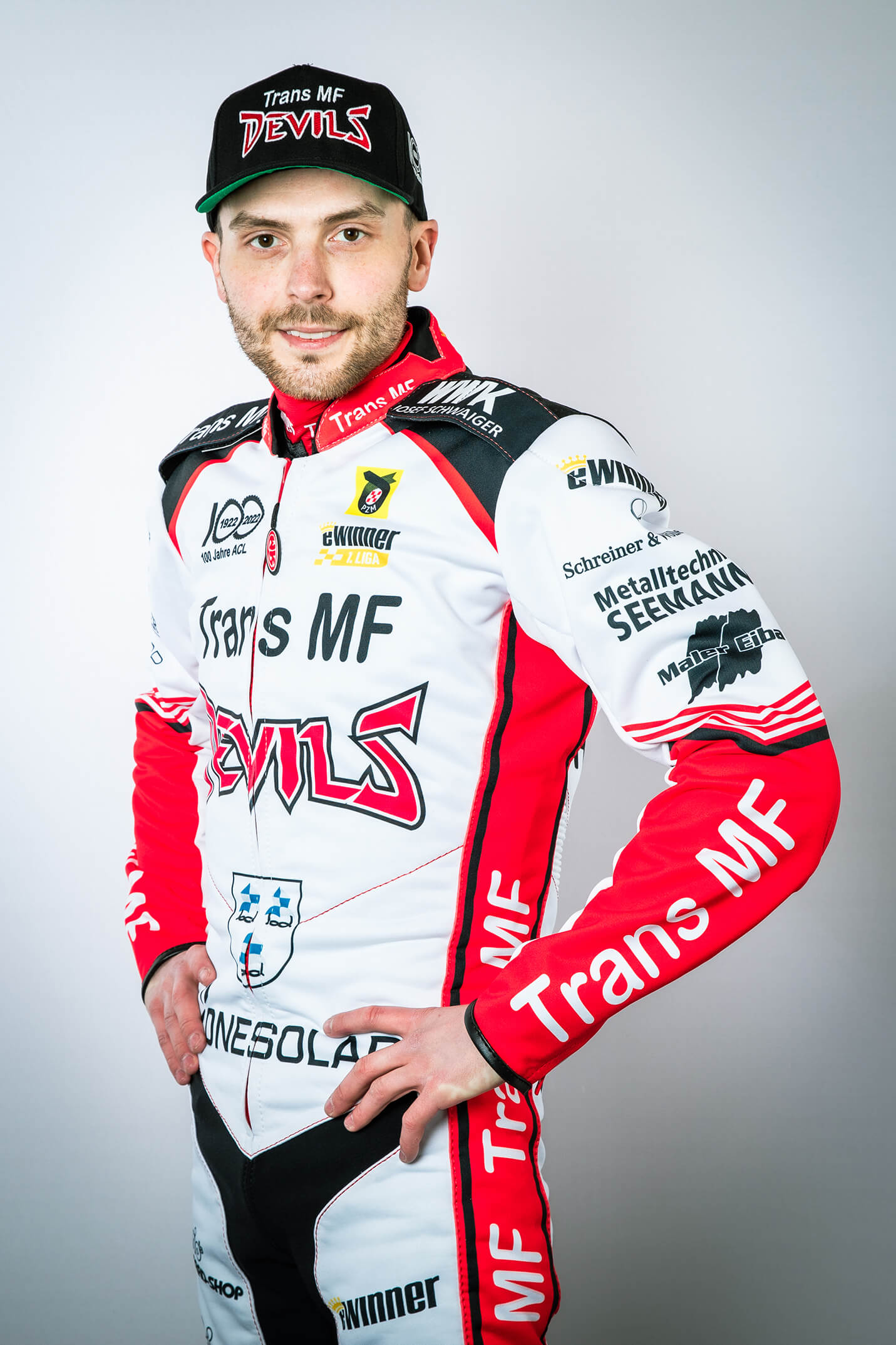 Das Bild zeigt ein Porträtfoto des ehemaligen Mitglied der Speedway ACL Devils "Kai Huckenbeck"